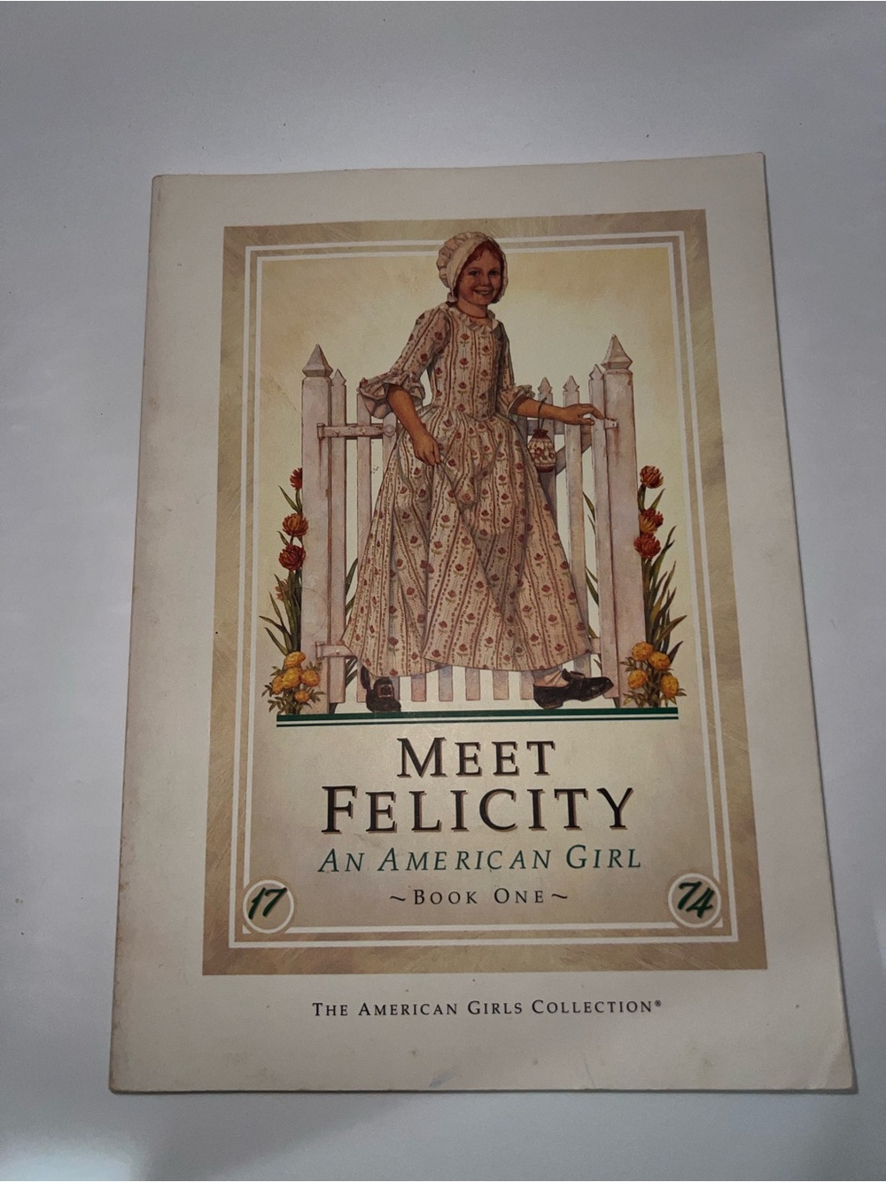 American Girl Felicity Doll Book Cover with Cream and Tan Illustration